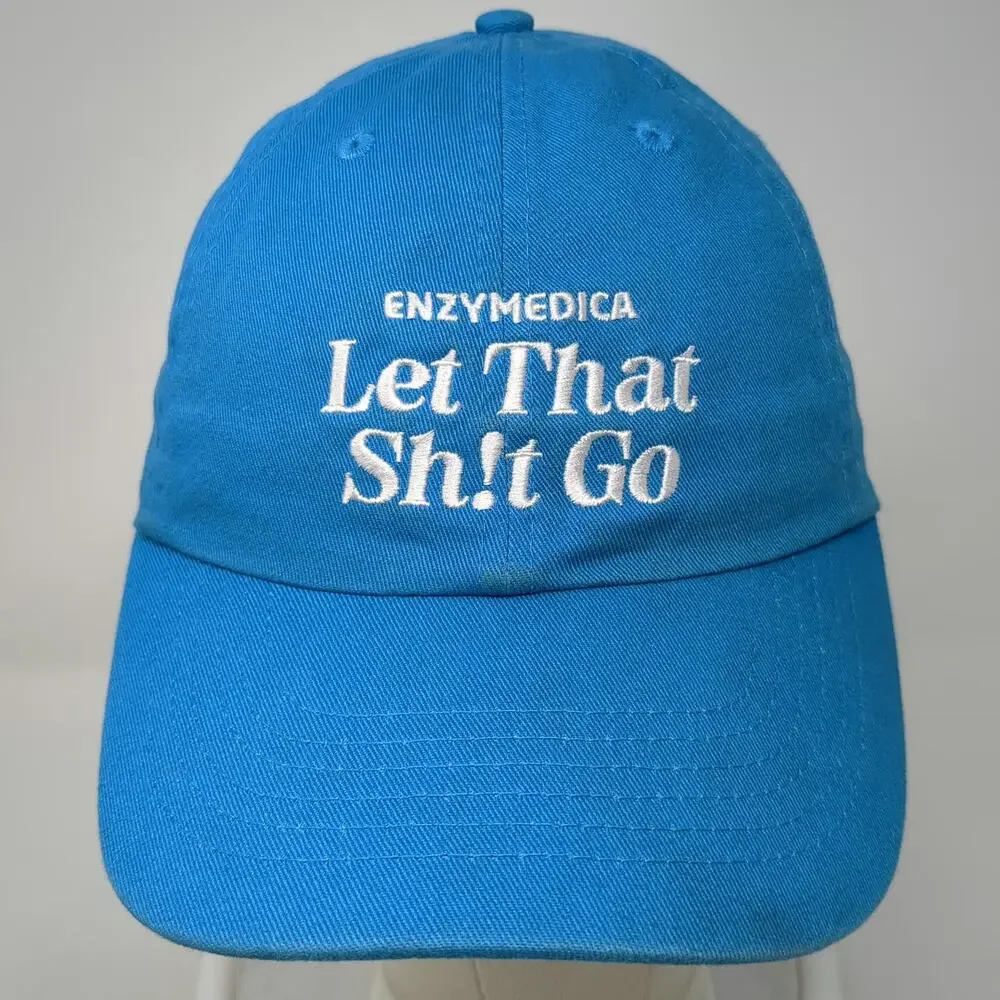 Enzymedica Let That Sh!t Go Hat Blue One Size Baseball Cap Cotton Slideback
